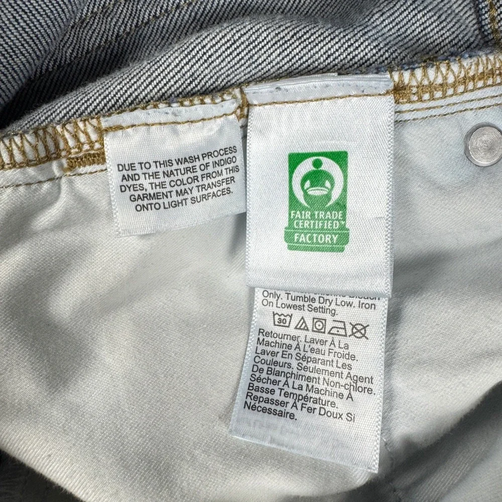 J.Crew '96 Slim Wide Leg‎ Cropped Women's Jeans Size 30 Blue High Rise Raw Hem